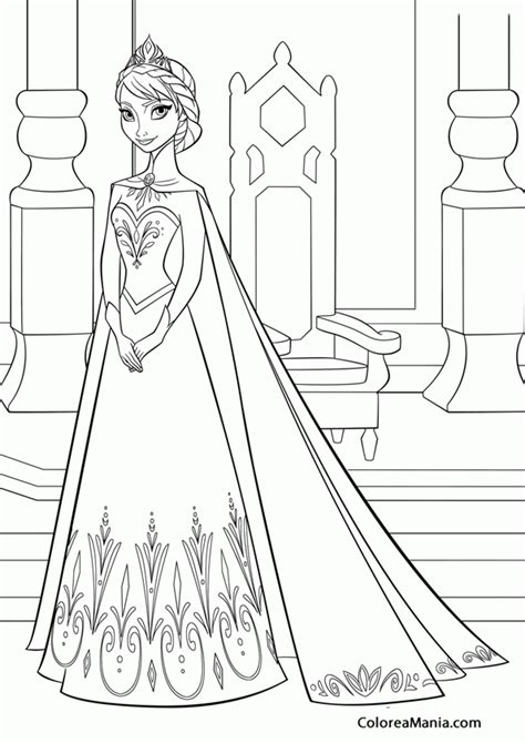 Elsa Frozen Dibujos Para Colorear