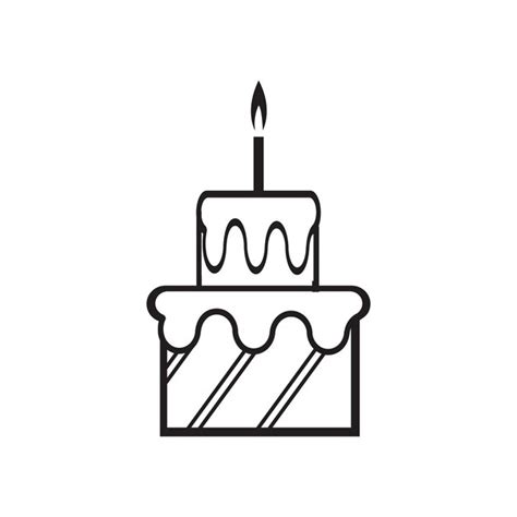 Premium Vector Birthday Cake Icon Vector Design Template