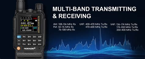 Tidradio Td H3 Ham Radio Handheld Multi Band Two Way Radios With 2500mah Battery