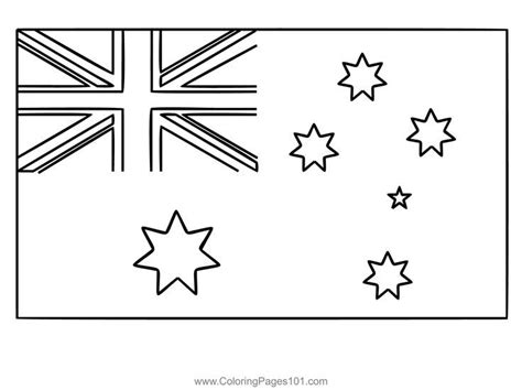 Flag Of Australia Coloring Page for Kids