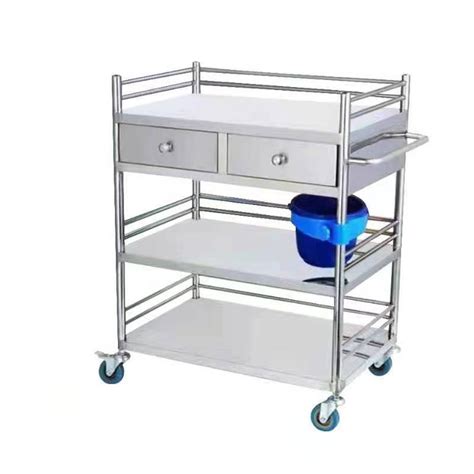 Stainless Steel Medical Carthospital Instrument Trolley High Quality