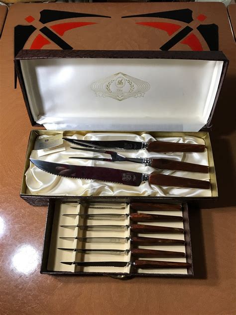 Glo Hill Bakelite Piece Carving Set W Steak Knives In Etsy