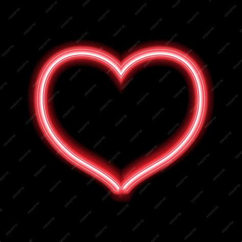 Free Vector Glowing Neon Heart Design For Valentines Day