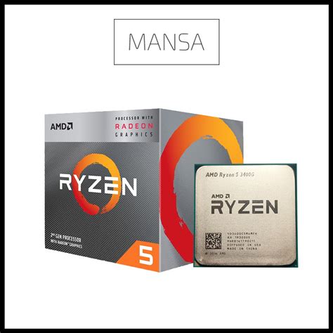 AMD Ryzen 5 3400G Processor with Radeon RX Vega 11 Graphics | Shopee ...