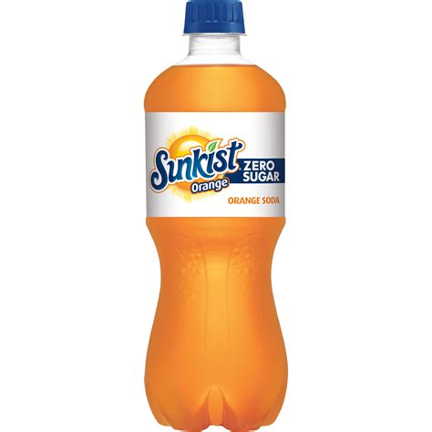 Sunkist Zero Sugar Orange Soda Pop 20 Fl Oz Bottle