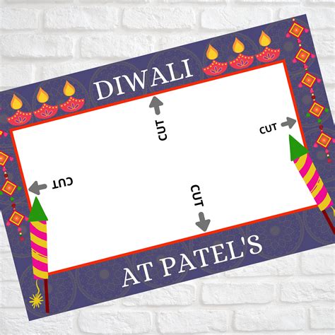 Diy Diwali Photo Booth Frame Photo Booth Props Festival Etsy