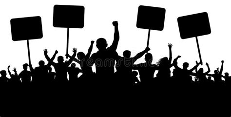 Crowd Silhouette Protest Stock Illustrations 1 316 Crowd Silhouette