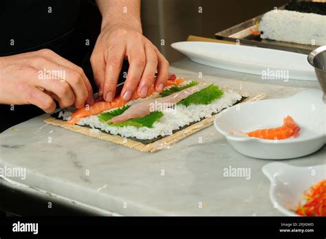 Preparation of sushi Stock Photo - Alamy