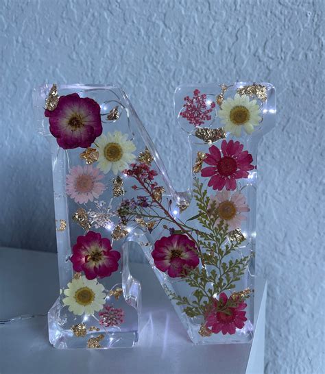 Floral Resin Letters Unique Custom Made Giant Resin Letter Etsy