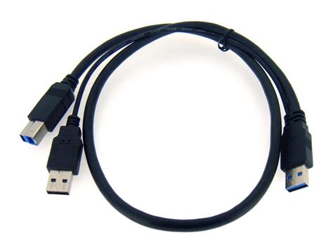 HQmade USB 3 0 Standard Type B Plug Cable Male USB 2 0 Splitter Cable