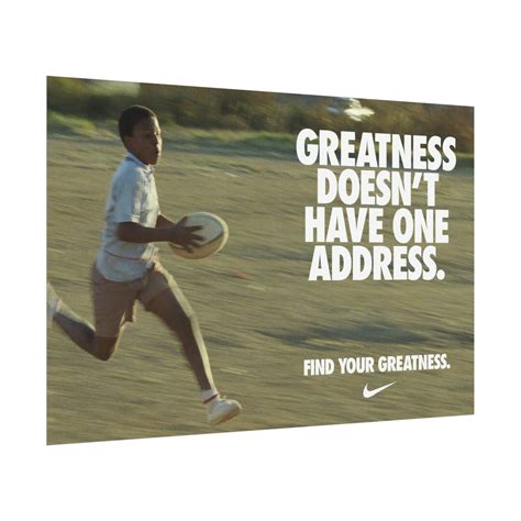 Nike Find Your Greatness Advertising Poster Ad Style Print Vintage Ad