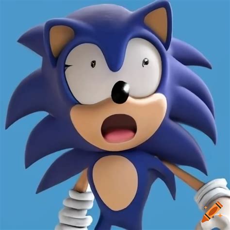 Surprised Hedgehog Sonic Meme On Craiyon