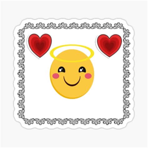 "Happy Angel Emoji" Sticker for Sale by Alemway | Redbubble