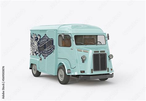 Vintage Food Truck Mockup Stock Template | Adobe Stock