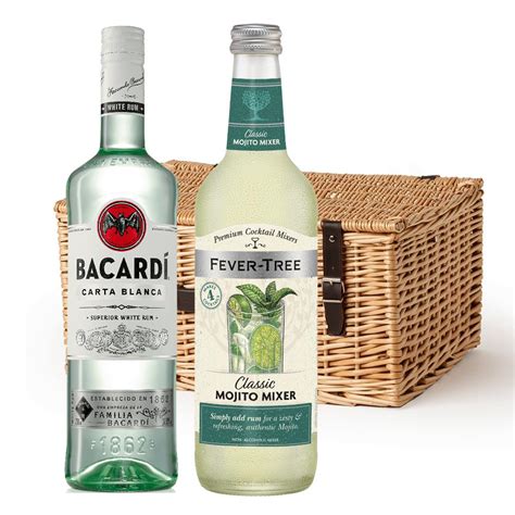 Bacardi Carta Blanca Rum 70cl Mojito Cocktail Hamper Bottled Boxed