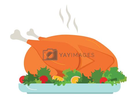 Roast Turkey Clipart Food Illustration Transparent Clipart - Etsy - Clip Art Library