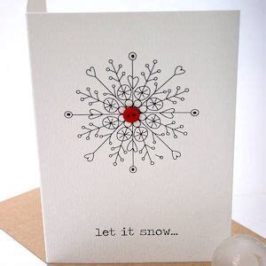 A Card With A Snowflake On It And The Words Let It Snow