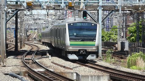 横浜線e233系 横浜駅到着 Jr East Yokohama Line E233 Series Emu Youtube