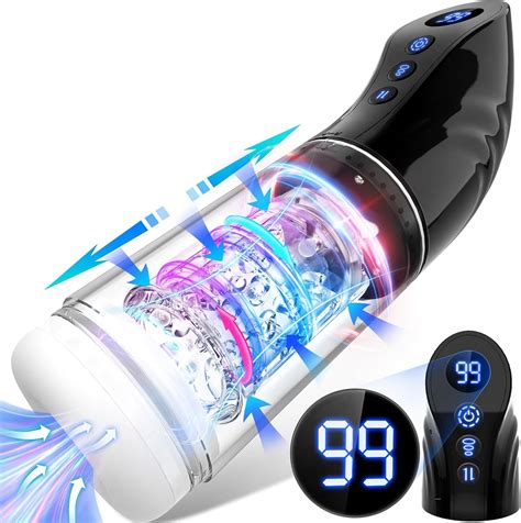 Automatic Sucking Male Masturbator Sex Toys For Men LCD Display Thrusting Rotating