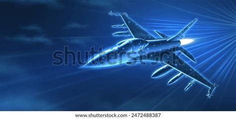 Fighter Jet Military Aircraft Aerospace Innovation Stock Vector Royalty Free 2472488387