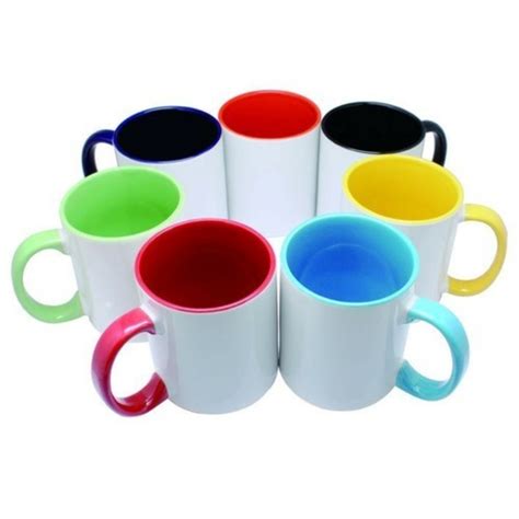 11 Oz 03 Tone Sublimation Plain White Mug Ceramic Coffee Mugs With Handle Home Kitchen White Mug