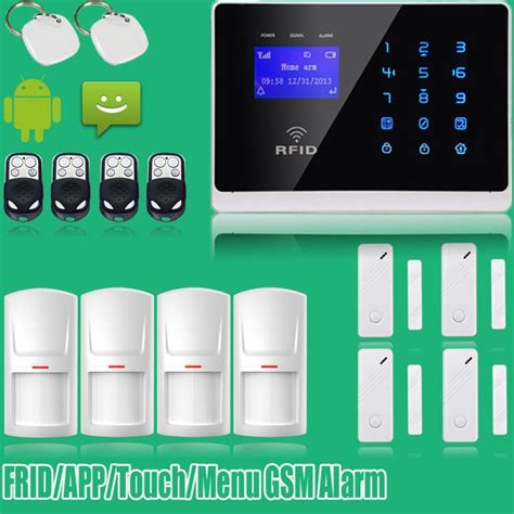 IOS APP ANDROID Wireless Wired GSM Alarm System Security Touch Keypad ...