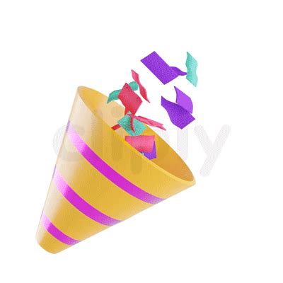 🎉 Party Popper - Royalty-Free GIF - Animated Sticker - Free PNG ...