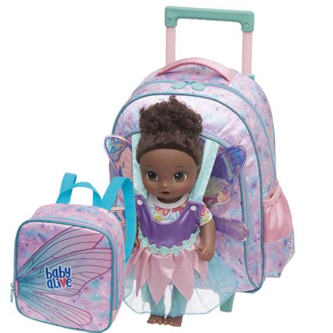 Kit Mochila Rodinha Baby Alive G Lil S Lancheira Original Submarino