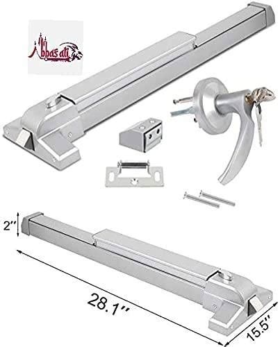 ABBASALI Door Push Bar Handles with Exterior Lever Emergency Lock ...