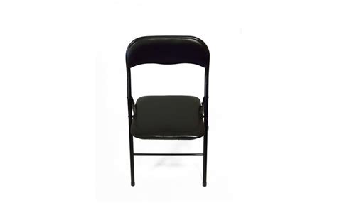 Lot De 4 Chaises Pliantes Noir Structure Noir Achat Vente Chaise