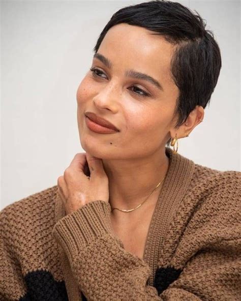 Zoë Isabella Kravitz Daily Short Hair Pixie Cuts Buzzed Hair Women