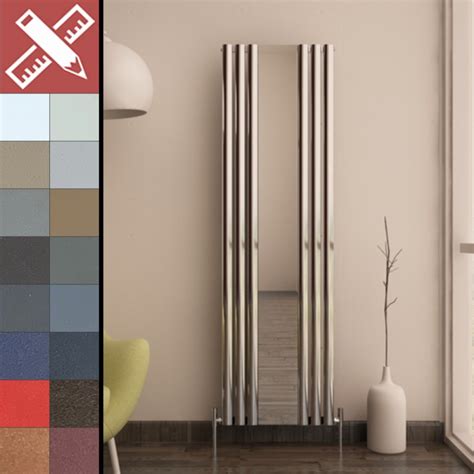 Carisa Tallis Mirror Aluminium Vertical Designer Radiators