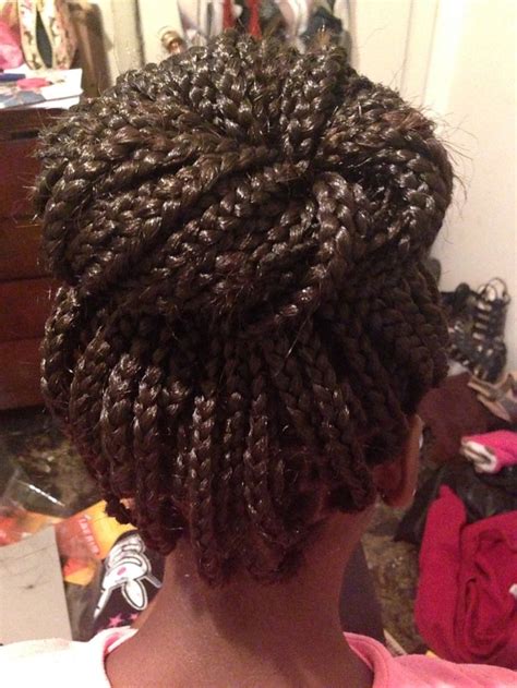 Box braids bun | Box braids bun, Hair styles, Natural hair styles