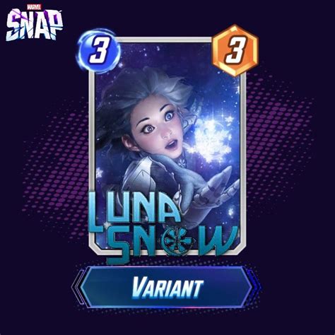 Custom Card Marvel Snap Luna Snow Variant Jeehyung Lee Unofficial