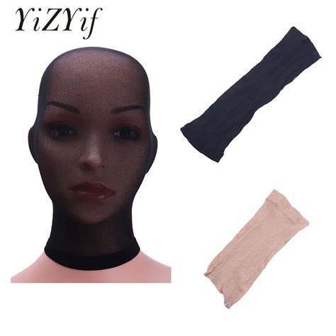 YiZYiF Unisex Stockings Headgear Sexy Lingerie Masks Sheer Headwear Bondage Costume Gay