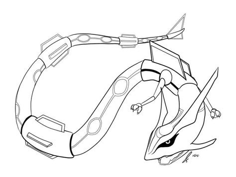 Coloriage Pokémon Rayquaza télécharger et imprimer gratuit sur