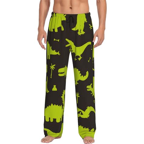 Ocsxa Cute Cartoon Dinosaurs Print Adult Sleep Lounge Pajama Pants