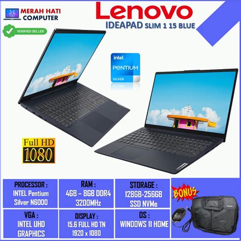 Jual Laptop Lenovo Ideapad Slim 1 15 Intel Pentium Silver N6000 8gb