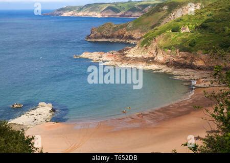 Beautiful Beach on Jersey Island, Channel Islands, Europe Stock Photo ...