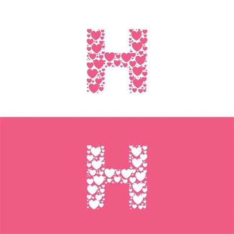 H Love Letter Logo Beauty 13061269 Vector Art At Vecteezy