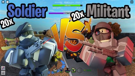 20 Soldier Vs 20 Militant Which One Is Better Tower Defense