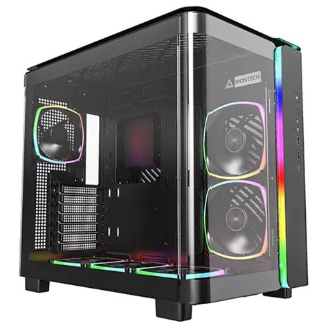 Montech KING 95 PRO Dual Chamber ATX Mid Tower Gaming Case Black In