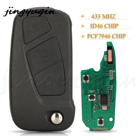 Jingyuqin 3Buttons Flip Folding Car Remote Key 433MHZ ID46 PCF7946 Chip