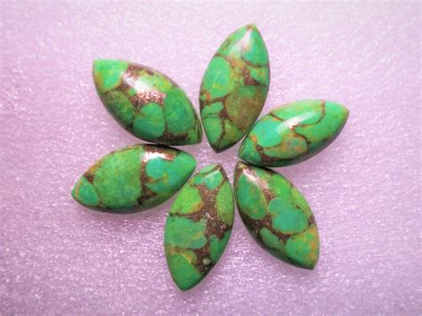 AAA Quality Green Copper Mohave Turquoise Marquise Cabochon Etsy