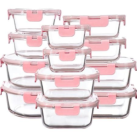 Amazon FAWLES 12 Pack Glass Storage Containers With Lids Leak