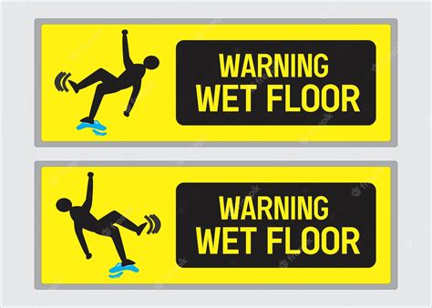 Premium Vector | Wet floor sign vector