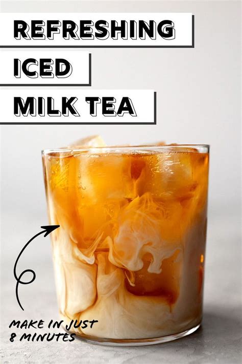 A Refreshing Iced Milk Tea Made With Black Tea Sweetened Condensed Milk And Half And Half Its