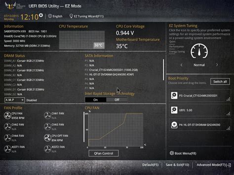 BIOS - The ASUS TUF X99 Sabertooth Review