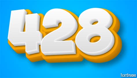 428 Text Effect and Logo Design Number