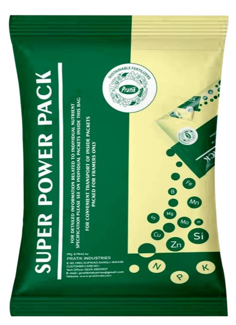 Industrial Grade Super Power Pack For Soil Packaging Size 25kg At